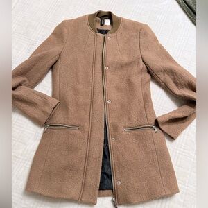 H&M Brown Teddy Jacket with Zipper Details